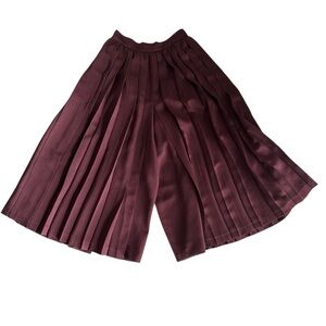 Vintage MaxMara Burgundy Midi Pleated Skort size 4